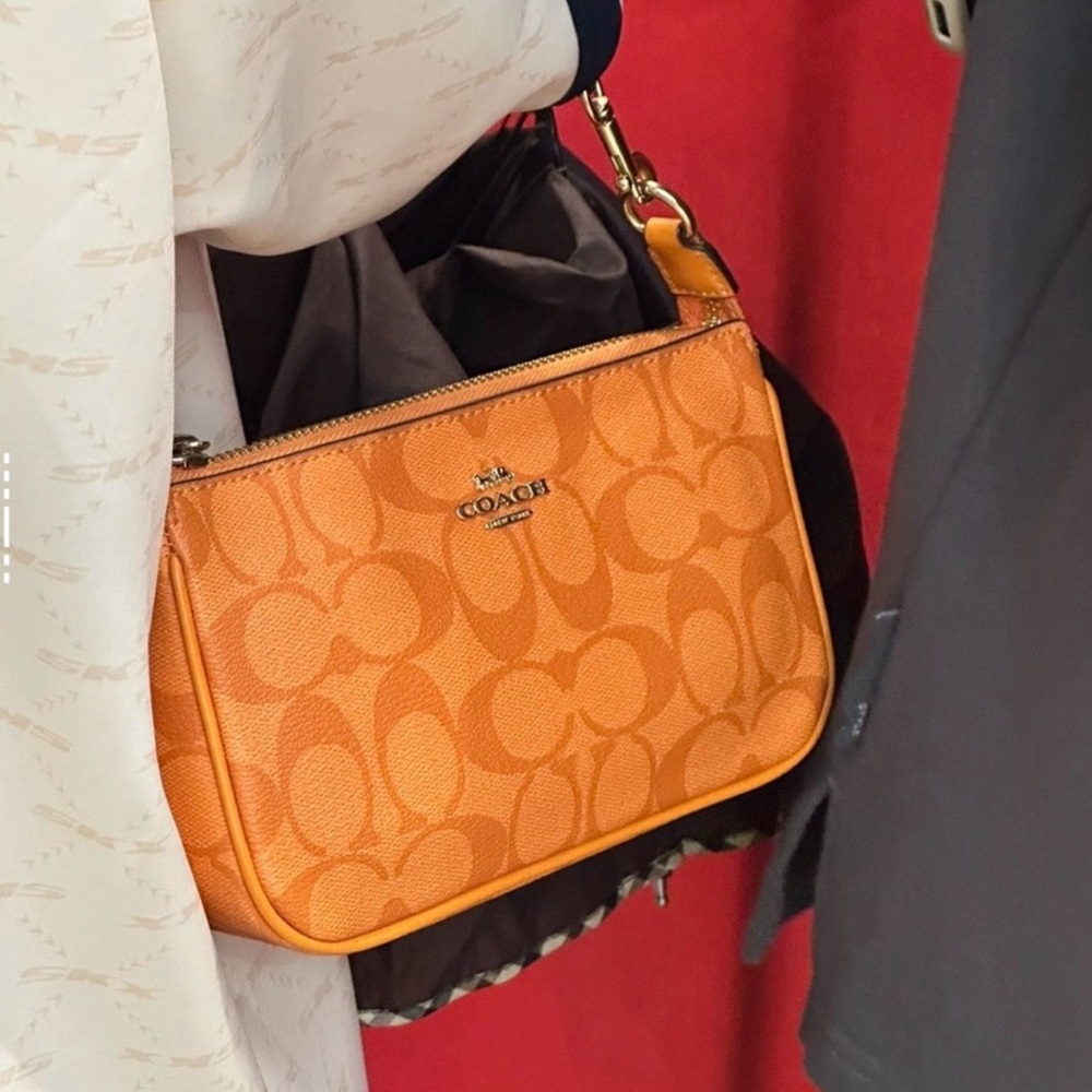 Coach Signature Orange Nolita 19 Bag